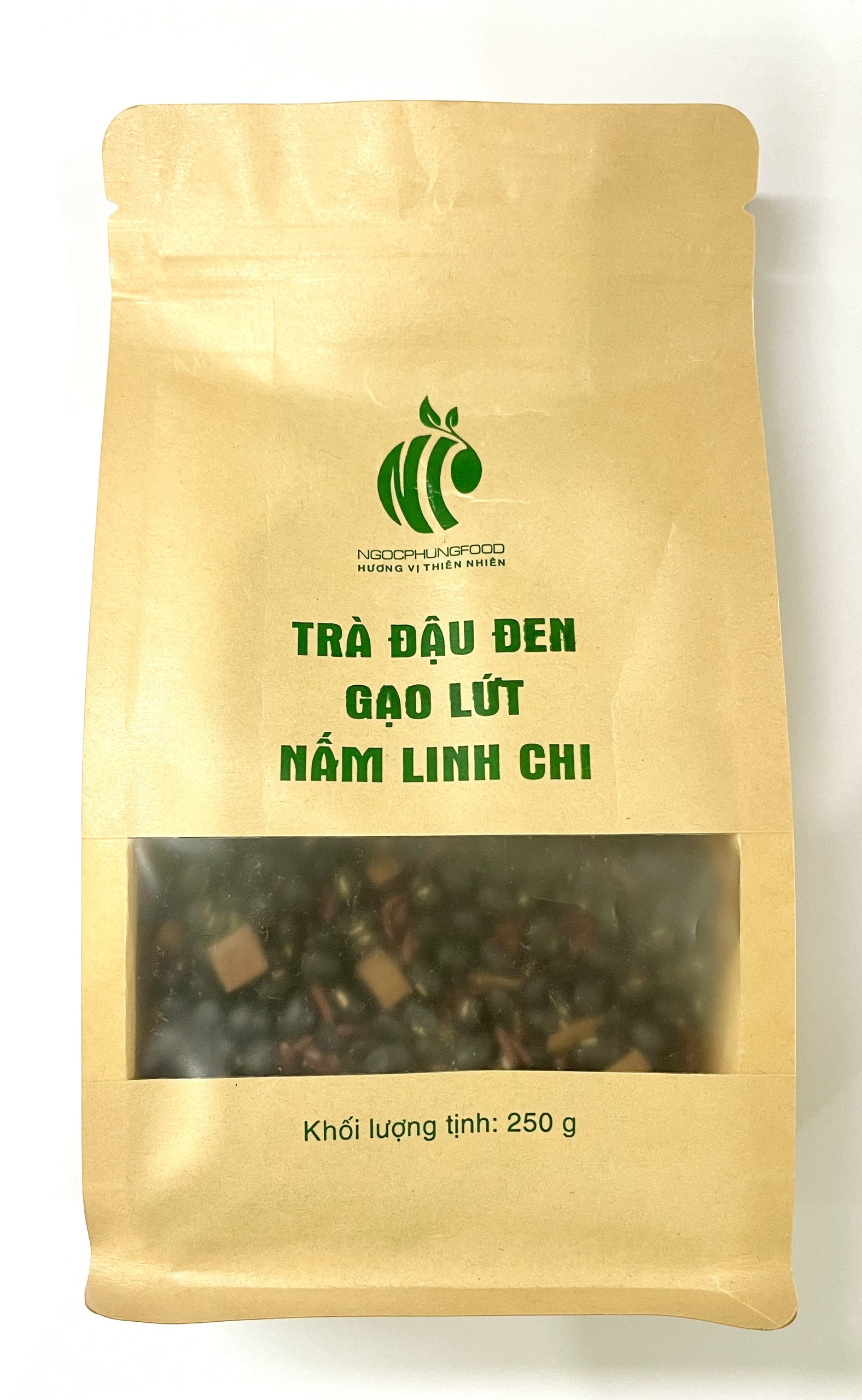 Trà đậu đen - gạo lức - nâm linh chi